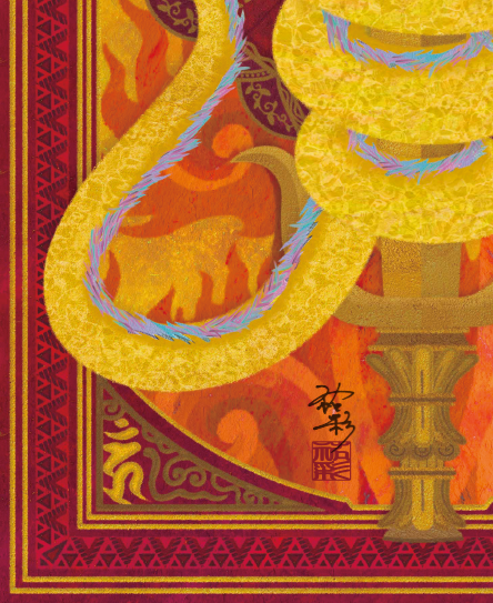 龍の絵・風水開運の灯り絵『倶利伽羅龍王』